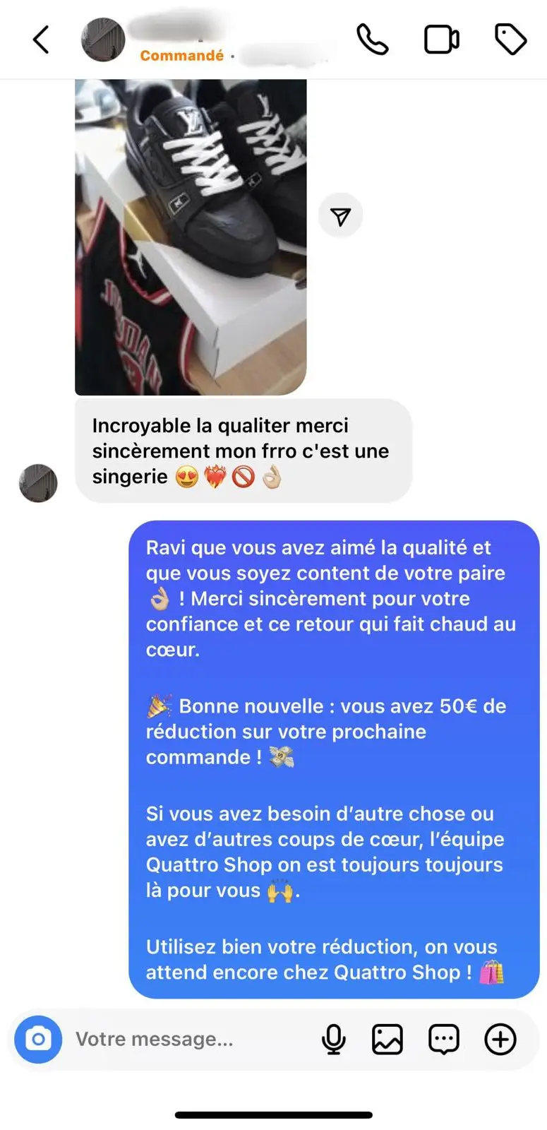 Image d'avis client