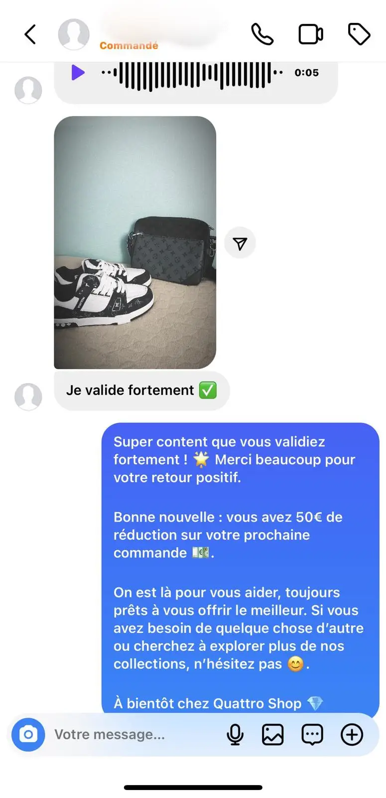 Image d'avis client