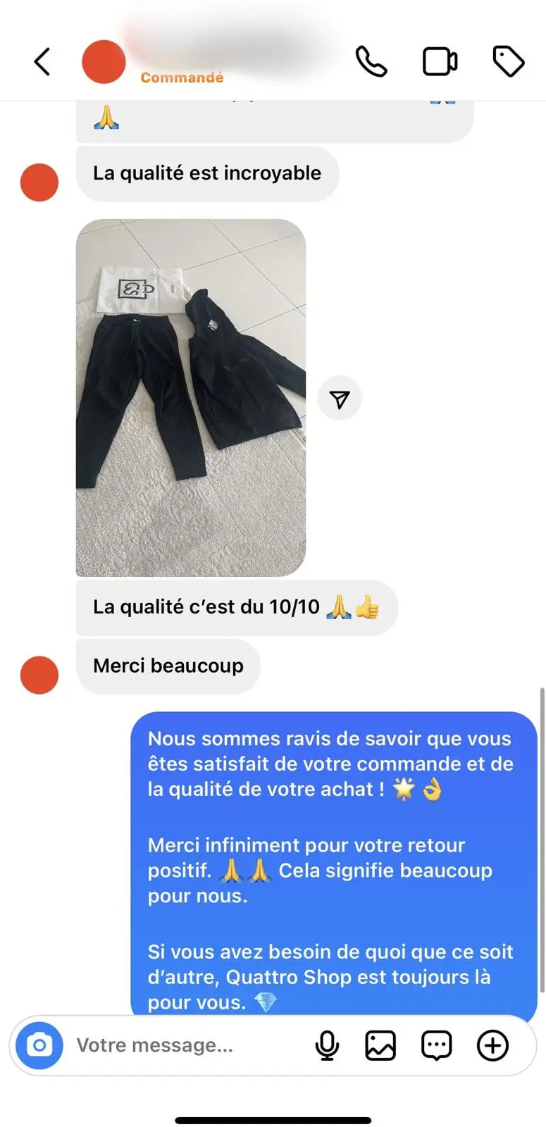 Image d'avis client
