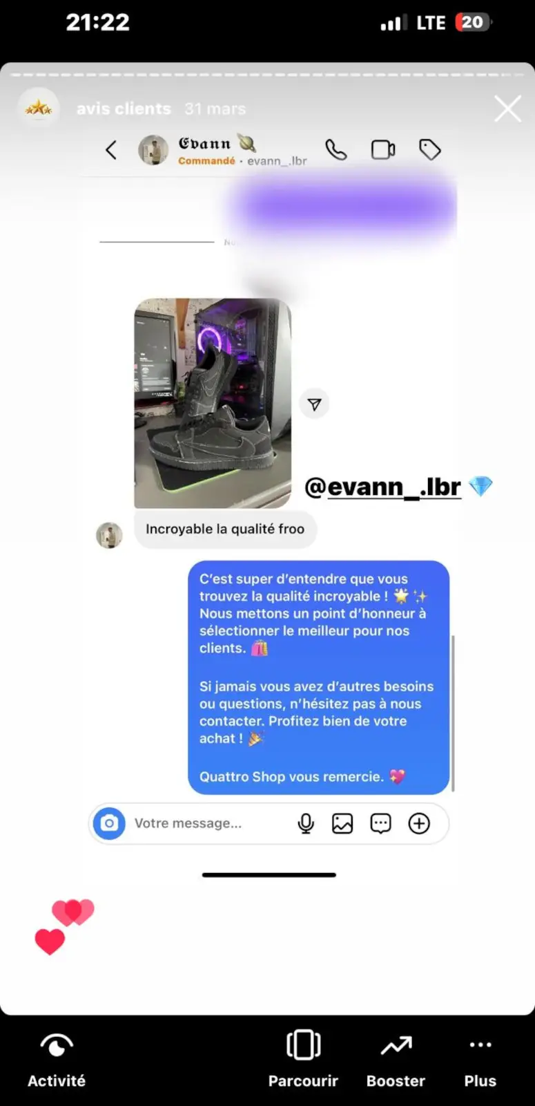 Image d'avis client