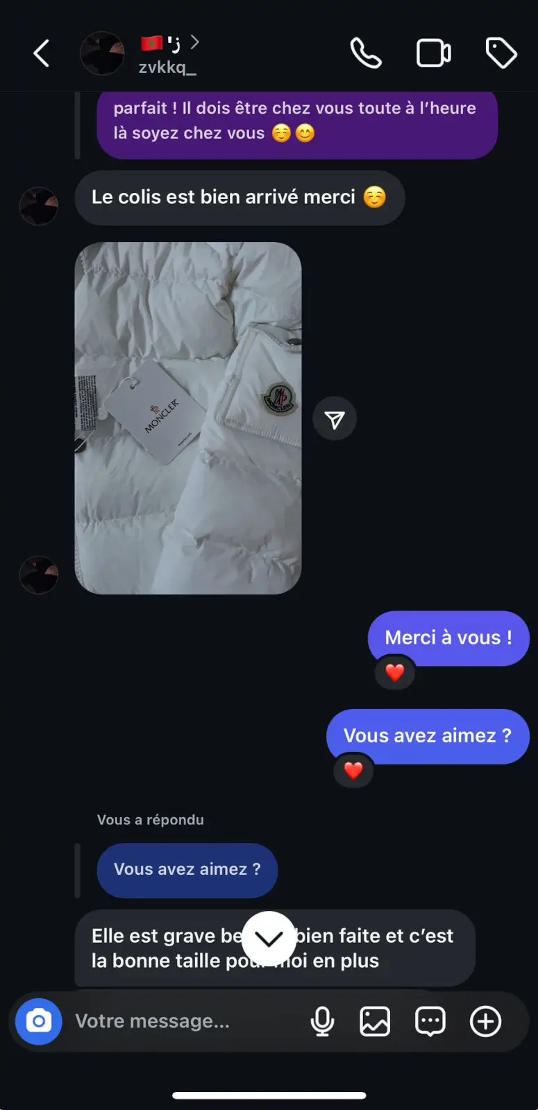 Image d'avis client